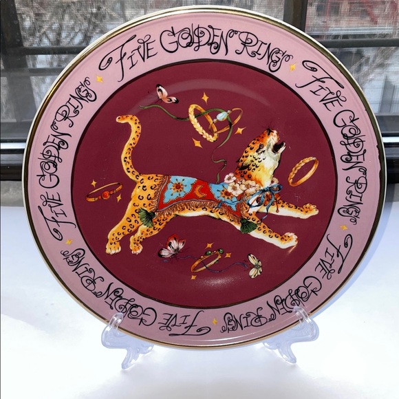 ❤️ Phannapast Taychamaythakool Twelve Days of Christmas Dessert Plates, Set of 4 - Picture 7 of 11